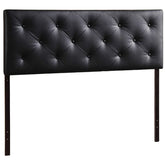 Baxton Studio Baltimore Modern and Contemporary King Black Faux Leather Upholstered Headboard Baxton Studio-Headboards-Minimal And Modern - 1