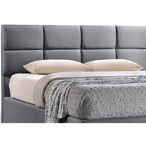 Baxton Studio Sophie Modern and Contemporary Grey Fabric Upholstered Queen Size Platform Bed Baxton Studio-Queen Bed-Minimal And Modern - 3