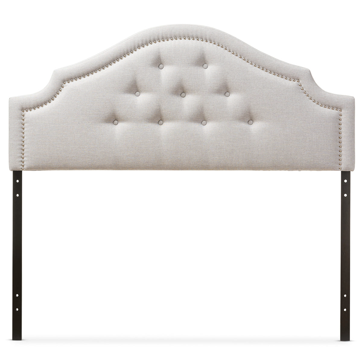 Baxton Studio Cora Modern and Contemporary Grayish Beige Fabric Upholstered King Size Headboard Baxton Studio-King Headboard-Minimal And Modern - 2
