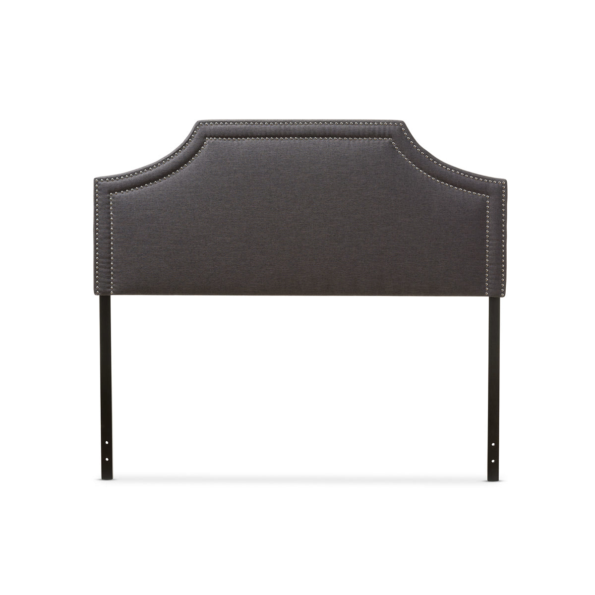 Baxton Studio Avignon Modern and Contemporary Dark Grey Fabric Upholstered Queen Size Headboard Baxton Studio-Queen Headboard-Minimal And Modern - 2