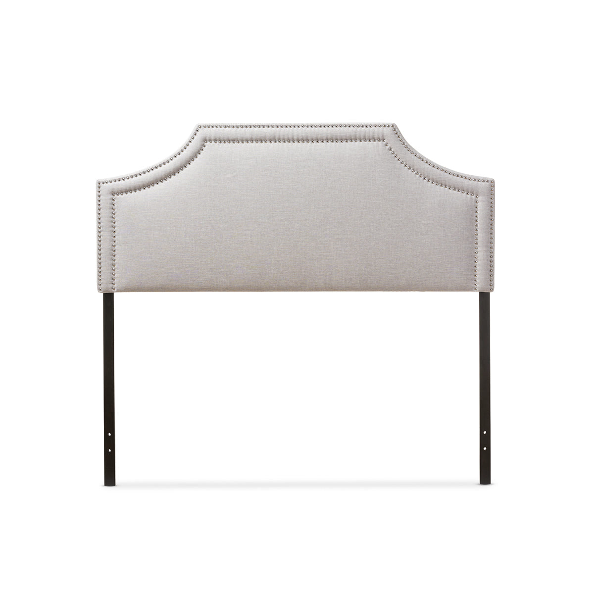 Baxton Studio Avignon Modern and Contemporary Grayish Beige Fabric Upholstered Queen Size Headboard Baxton Studio-Queen Headboard-Minimal And Modern - 2