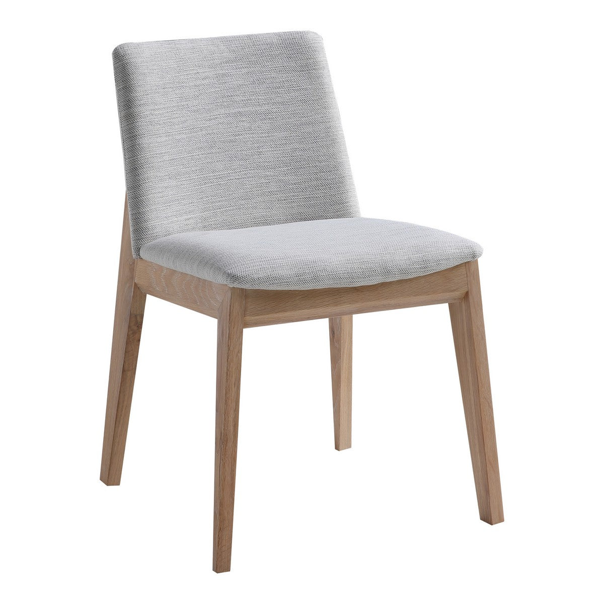 Moe's Home Collection Deco Oak Dining Chair Light Grey-Set of Two - BC-1086-29 - Moe's Home Collection - Dining Chairs - Minimal And Modern - 1