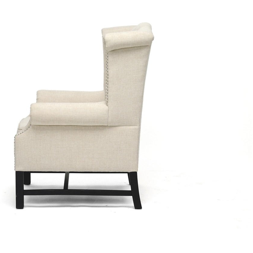Baxton Studio Sussex Beige Linen Club Chair  Baxton Studio-chairs-Minimal And Modern - 3
