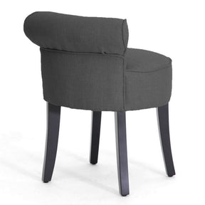 Baxton Studio Millani Gray Linen Modern Lounge Stool Baxton Studio-chairs-Minimal And Modern - 3