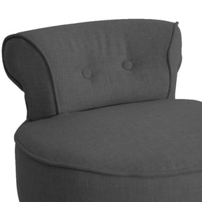 Baxton Studio Millani Gray Linen Modern Lounge Stool Baxton Studio-chairs-Minimal And Modern - 4