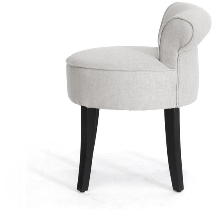 Baxton Studio Millani Beige Linen Modern Lounge Stool Baxton Studio-chairs-Minimal And Modern - 2