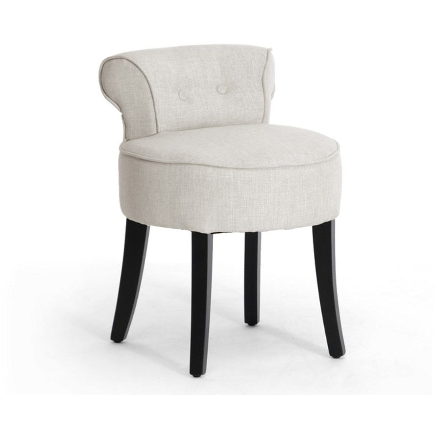 Baxton Studio Millani Beige Linen Modern Lounge Stool Baxton Studio-chairs-Minimal And Modern - 1