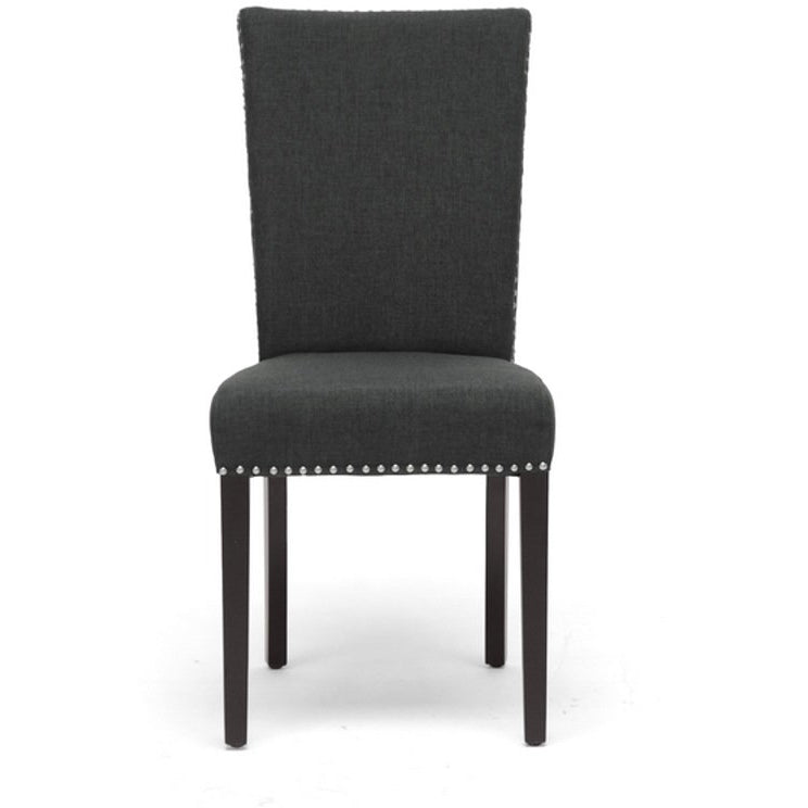 Baxton Studio Harrowgate Dark Gray Linen Modern Dining Chair (Set of 2) Baxton Studio-dining chair-Minimal And Modern - 2