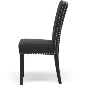 Baxton Studio Harrowgate Dark Gray Linen Modern Dining Chair (Set of 2) Baxton Studio-dining chair-Minimal And Modern - 3