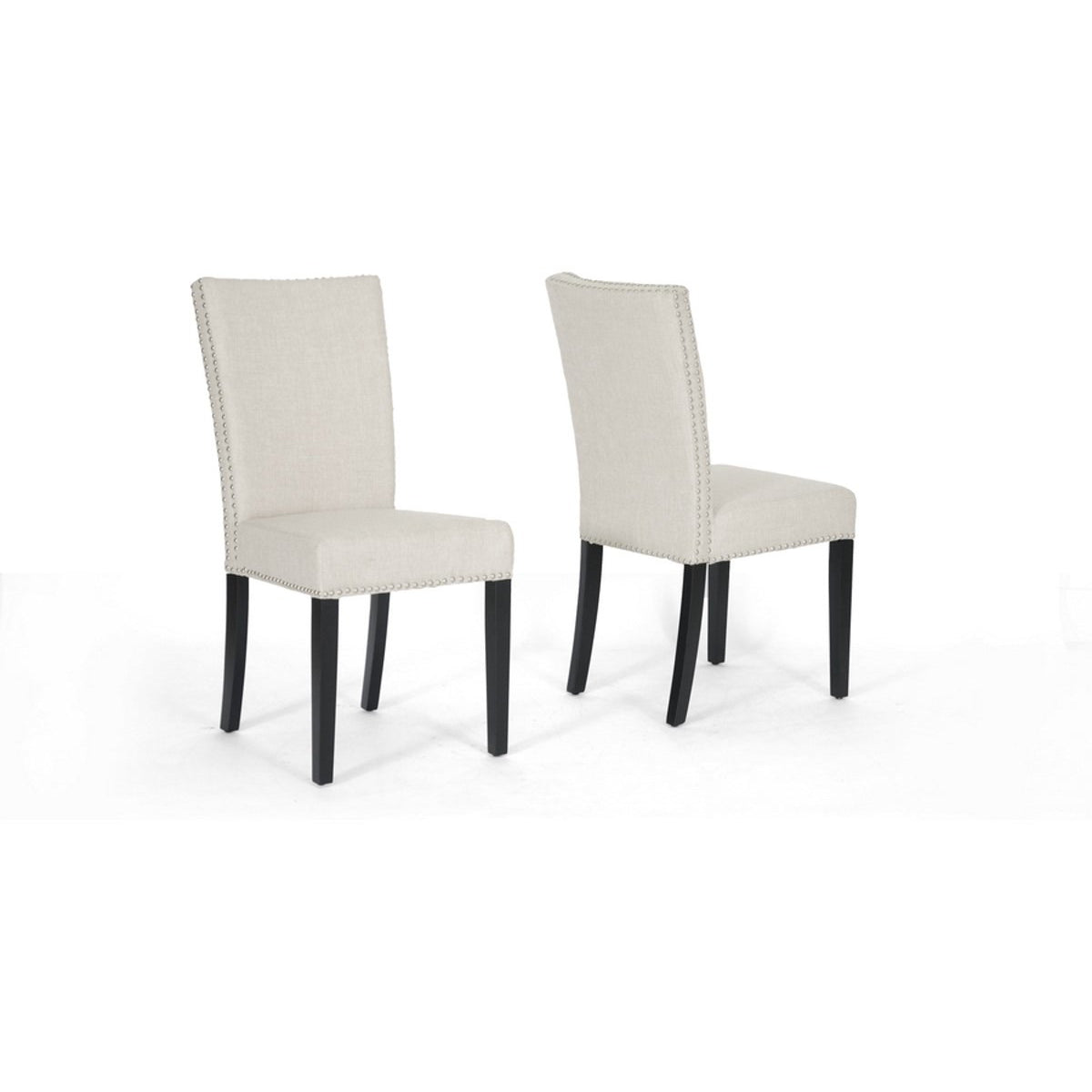 Baxton Studio Harrowgate Beige Linen Modern Dining Chair (Set of 2) Baxton Studio-dining chair-Minimal And Modern - 1