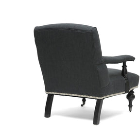 Baxton Studio Galway Gray Linen Arm Chair Baxton Studio-chairs-Minimal And Modern - 4