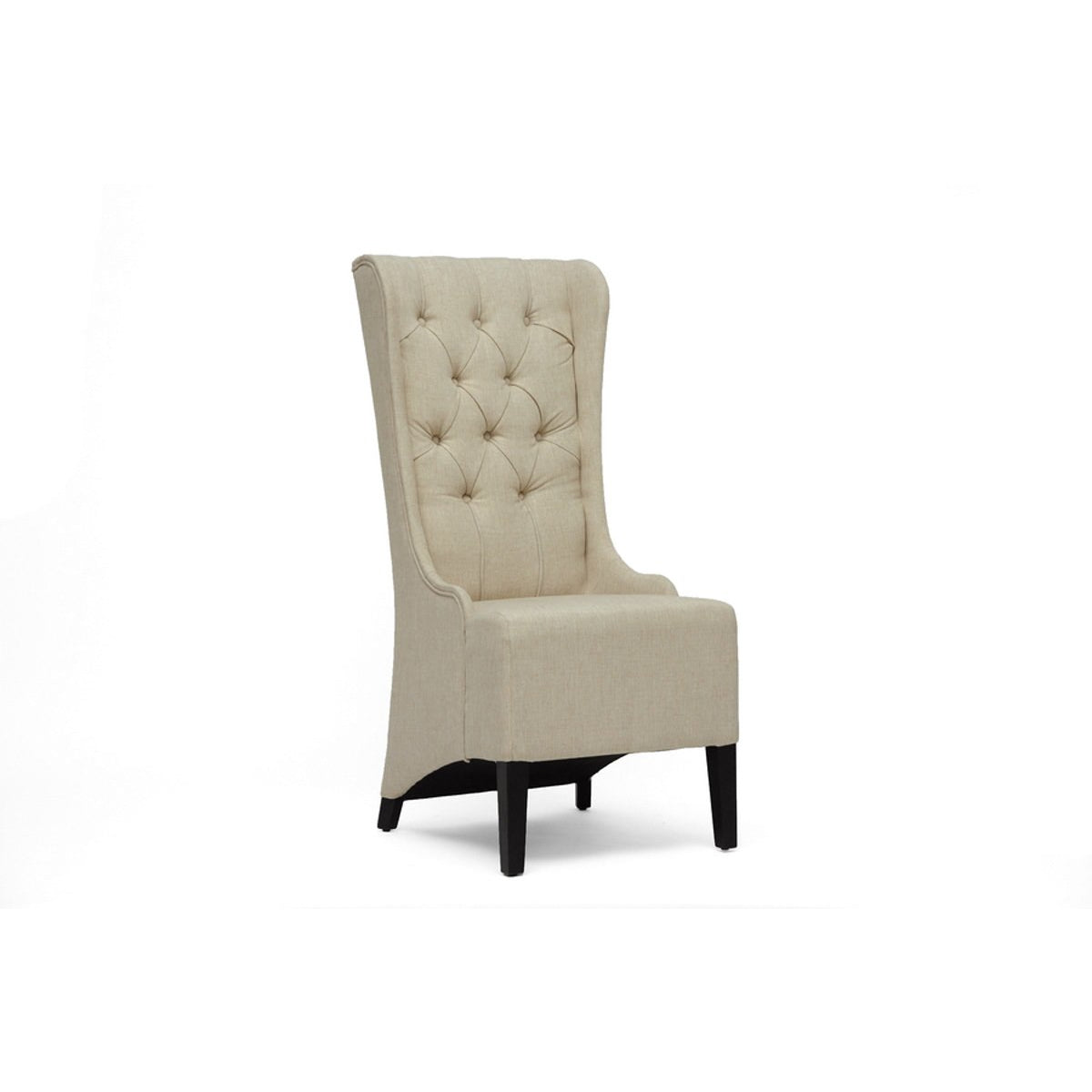Baxton Studio Vincent Beige Linen Modern Accent Chair Baxton Studio-chairs-Minimal And Modern - 2