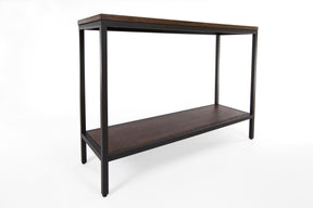 Bamboogle Dark Grey Console Table With Black Legs Industrial Chic Bamboo Accent Table BKL-10-B-4414-G-Minimal & Modern
