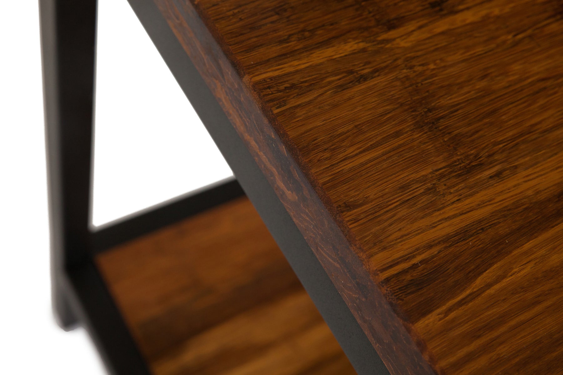 Bamboogle Koa Bamboo Rectangle Side Table With Black Legs BKL-30-B-2420-K-Minimal & Modern