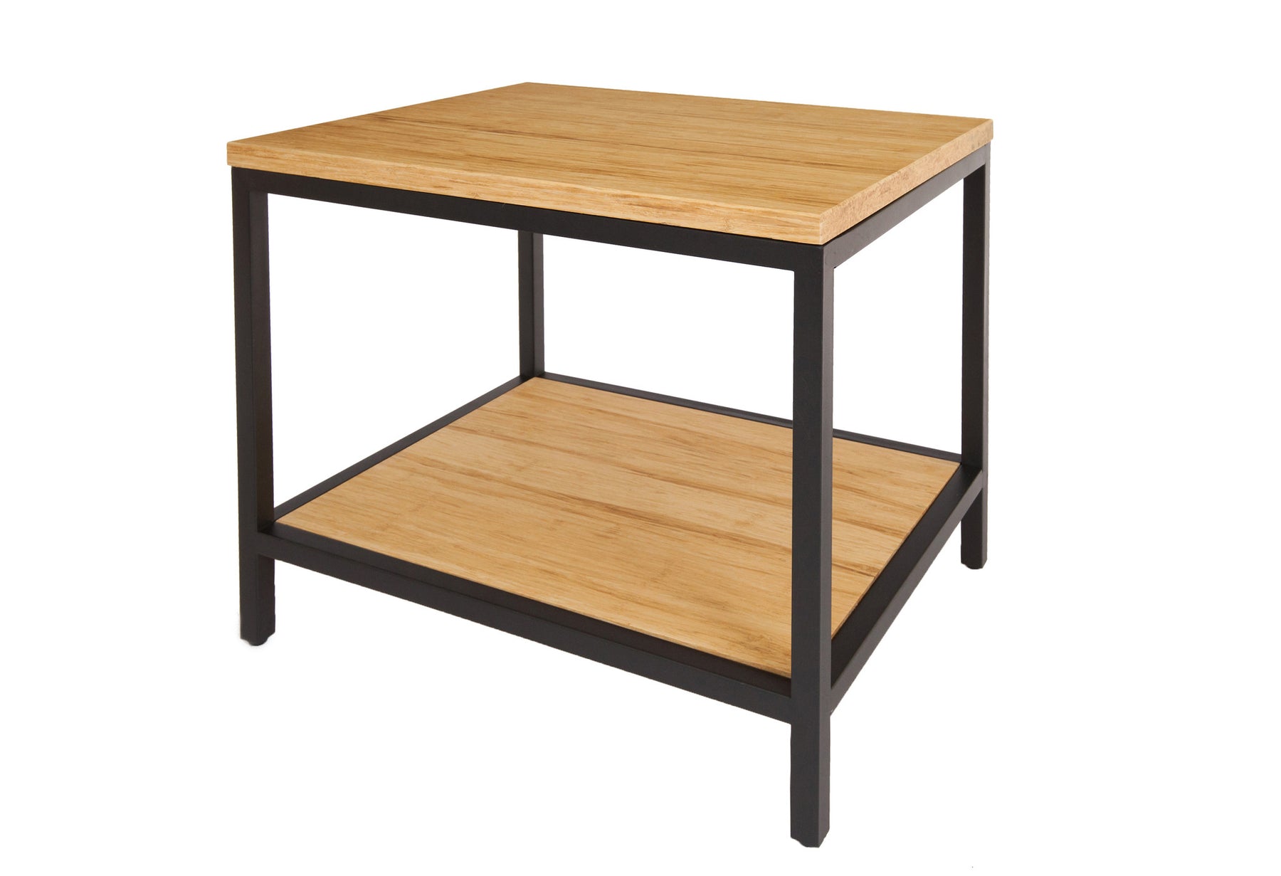 Bamboogle Timber Rectangle Side Table With Black Legs BKL-30-B-2420-T-Minimal & Modern