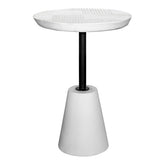 Moe's Home Collection Foundation Outdoor Accent Table White - BQ-1046-18 - Moe's Home Collection - side tables - Minimal And Modern - 1