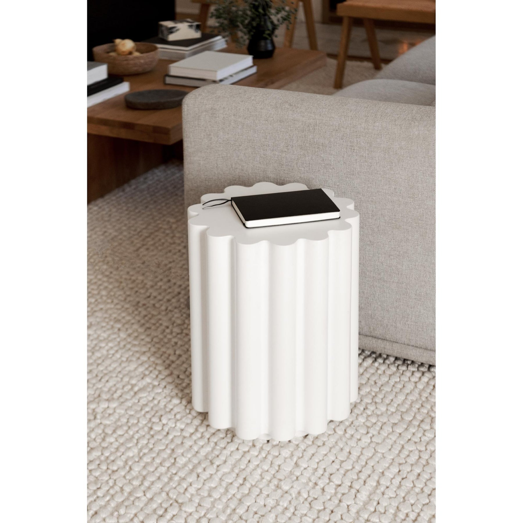 Moe's Home Collection Taffy Outdoor Stool White - BQ-1062-18