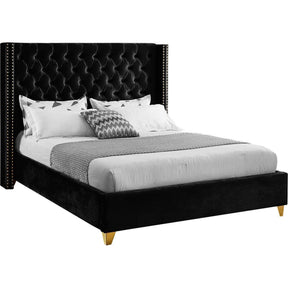 Meridian Furniture Barolo Black Velvet King BedMeridian Furniture - King Bed - Minimal And Modern - 1