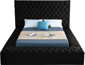 Meridian Furniture Bliss Black Velvet Full Bed (3 Boxes)
