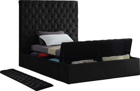 Meridian Furniture Bliss Black Velvet Twin Bed (3 Boxes)