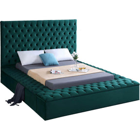 Meridian Furniture Bliss Green Velvet Full Bed (3 Boxes)Meridian Furniture - Full Bed (3 Boxes) - Minimal And Modern - 1