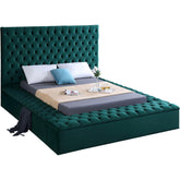 Meridian Furniture Bliss Green Velvet King Bed (3 Boxes)Meridian Furniture - King Bed (3 Boxes) - Minimal And Modern - 1