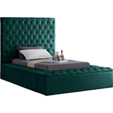 Meridian Furniture Bliss Green Velvet Twin Bed (3 Boxes)Meridian Furniture - Twin Bed (3 Boxes) - Minimal And Modern - 1
