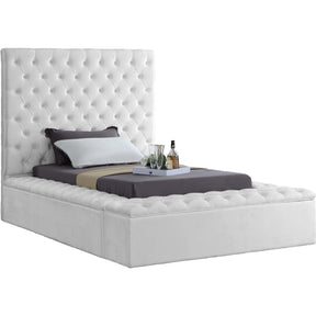 Meridian Furniture Bliss White Velvet Twin Bed (3 Boxes)Meridian Furniture - Twin Bed (3 Boxes) - Minimal And Modern - 1