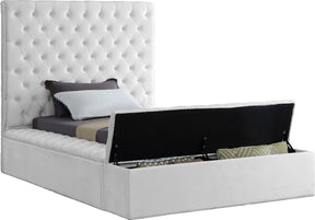 Meridian Furniture Bliss White Velvet Twin Bed (3 Boxes)