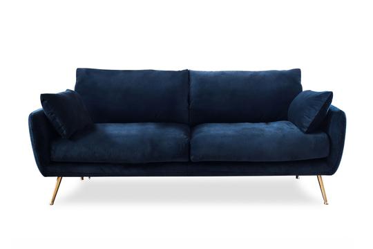 Edloe Finch Harlow Sofa in Navy Blue Velvet - EF-ZX-3S009B