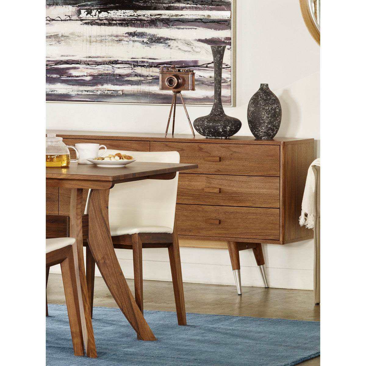 Moe's Home Collection Sienna Sideboard Walnut Small - CB-1023-03 - Moe's Home Collection - Sideboards - Minimal And Modern - 1