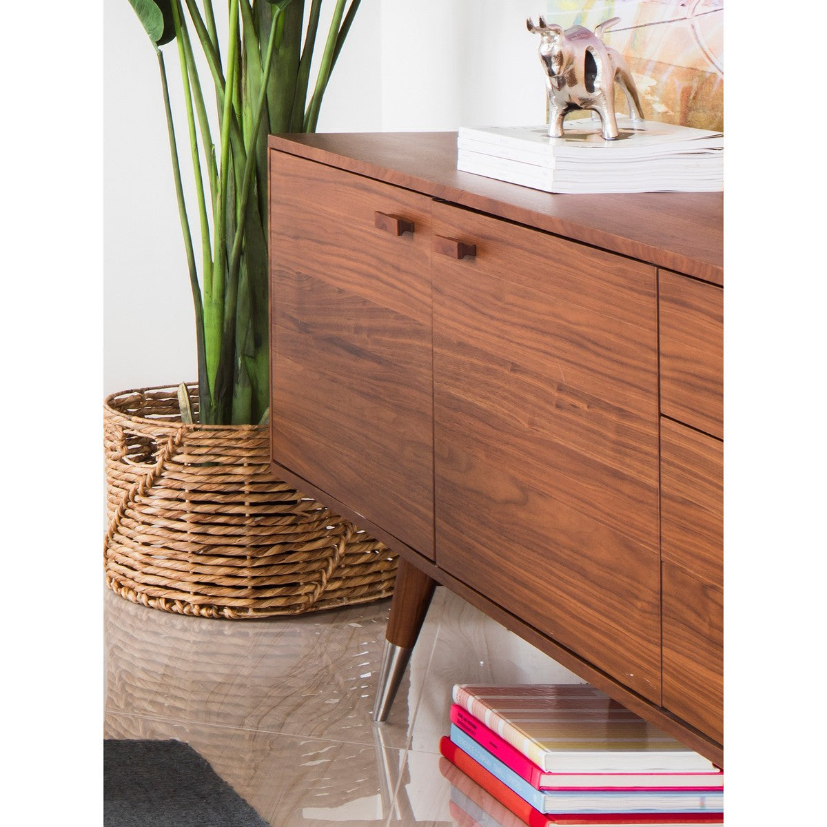 Moe's Home Collection Sienna Sideboard Walnut Large - CB-1024-03 - Moe's Home Collection - Sideboards - Minimal And Modern - 1