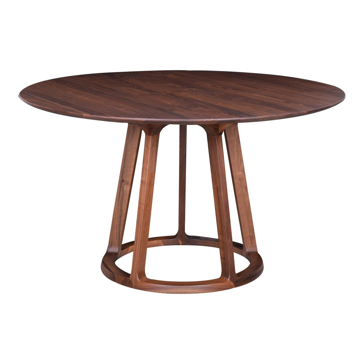 Moe's Home Collection Aldo Round Dining Table Walnut - CB-1027-03 - Moe's Home Collection - Dining Tables - Minimal And Modern - 1