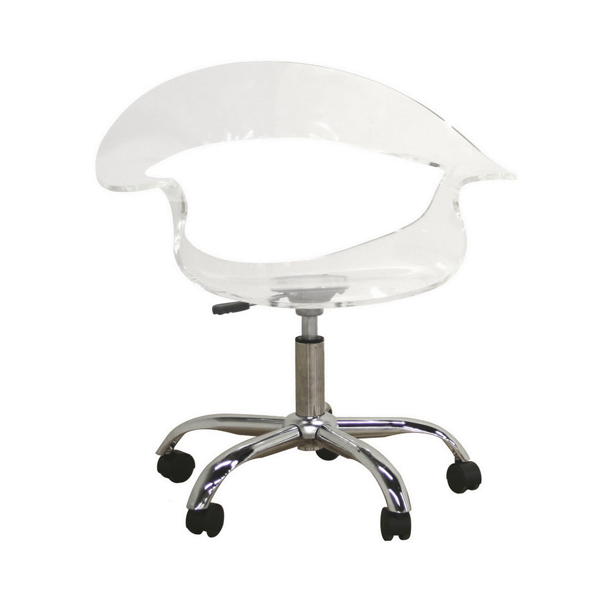 Baxton Studio Elia Acrylic Swivel Chair Baxton Studio-office chairs-Minimal And Modern - 1