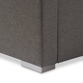 Baxton Studio Rene Modern and Contemporary Grey Fabric 4-drawer Queen Size Storage Platform Bed 
 Baxton Studio-Queen Bed-Minimal And Modern - 9