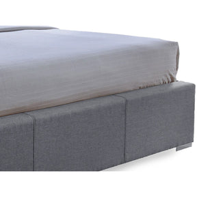 Baxton Studio Sarter Contemporary Grid-Tufted Grey Fabric Upholstered Storage King-Size Bed with 2-drawer Baxton Studio-beds-Minimal And Modern - 4