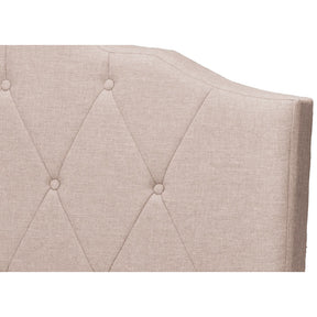 Baxton Studio Juliet Contemporary Light Brown Tufted Fabric Upholstered King Size Bed Baxton Studio-beds-Minimal And Modern - 2