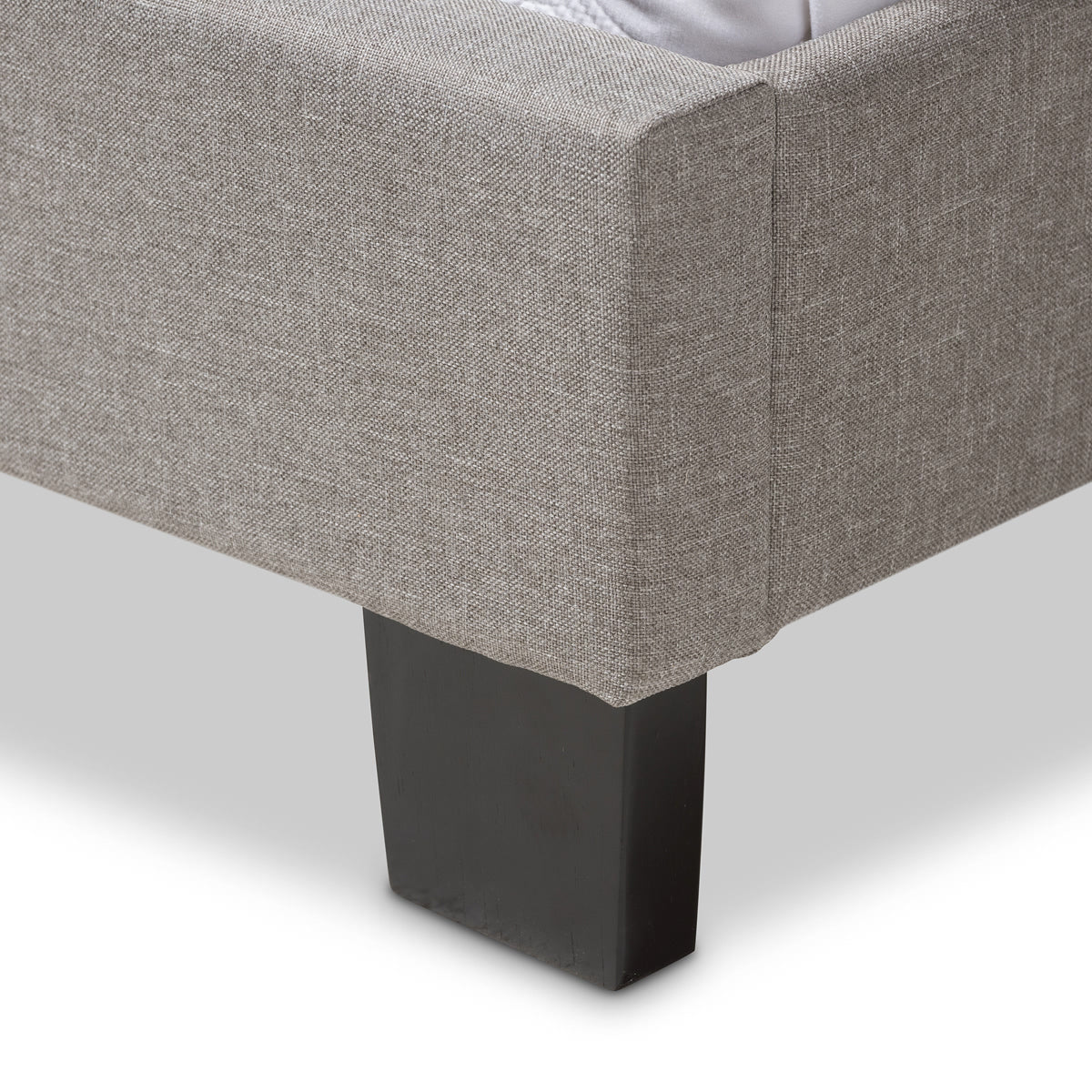 Baxton Studio Lexi Modern and Contemporary Light Grey Fabric Upholstered Queen Size Bed Baxton Studio-Queen Bed-Minimal And Modern - 6