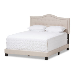 Baxton Studio Emerson Modern and Contemporary Light Beige Fabric Upholstered Full Size Bed Baxton Studio-Full Bed-Minimal And Modern - 2