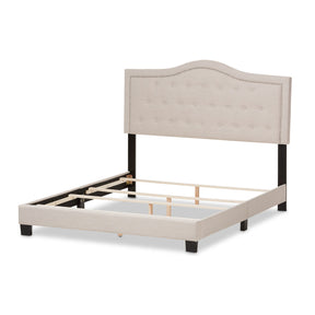 Baxton Studio Emerson Modern and Contemporary Light Beige Fabric Upholstered Full Size Bed Baxton Studio-Full Bed-Minimal And Modern - 4