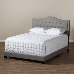 Baxton Studio Emerson Modern and Contemporary Light Grey Fabric Upholstered Full Size Bed Baxton Studio-Full Bed-Minimal And Modern - 7