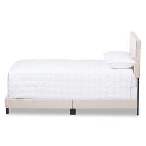 Baxton Studio Hampton Modern and Contemporary Light Beige Fabric Upholstered King Size Bed Baxton Studio-King Bed-Minimal And Modern - 3