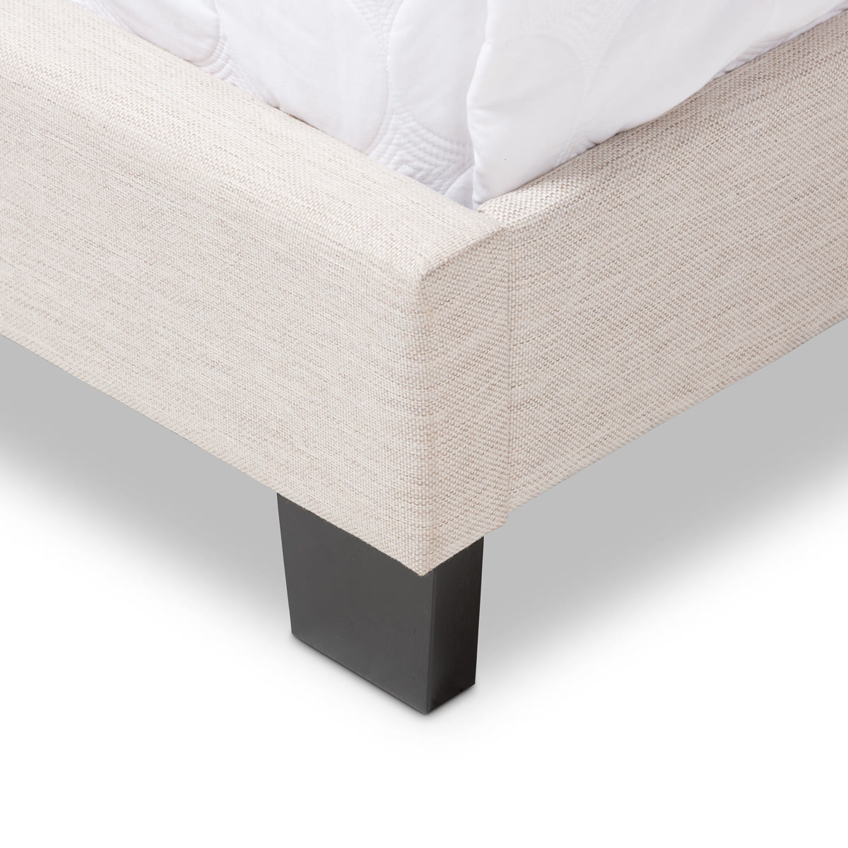 Baxton Studio Hampton Modern and Contemporary Light Beige Fabric Upholstered King Size Bed Baxton Studio-King Bed-Minimal And Modern - 6