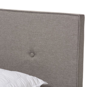 Baxton Studio Hampton Modern and Contemporary Light Grey Fabric Upholstered Full Size Bed Baxton Studio-Full Bed-Minimal And Modern - 5