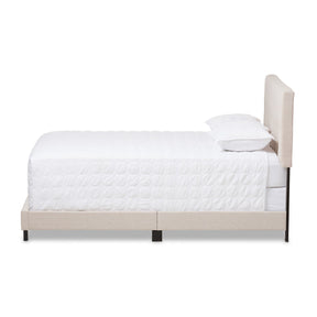 Baxton Studio Cassandra Modern and Contemporary Light Beige Fabric Upholstered Full Size Bed Baxton Studio-Full Bed-Minimal And Modern - 3