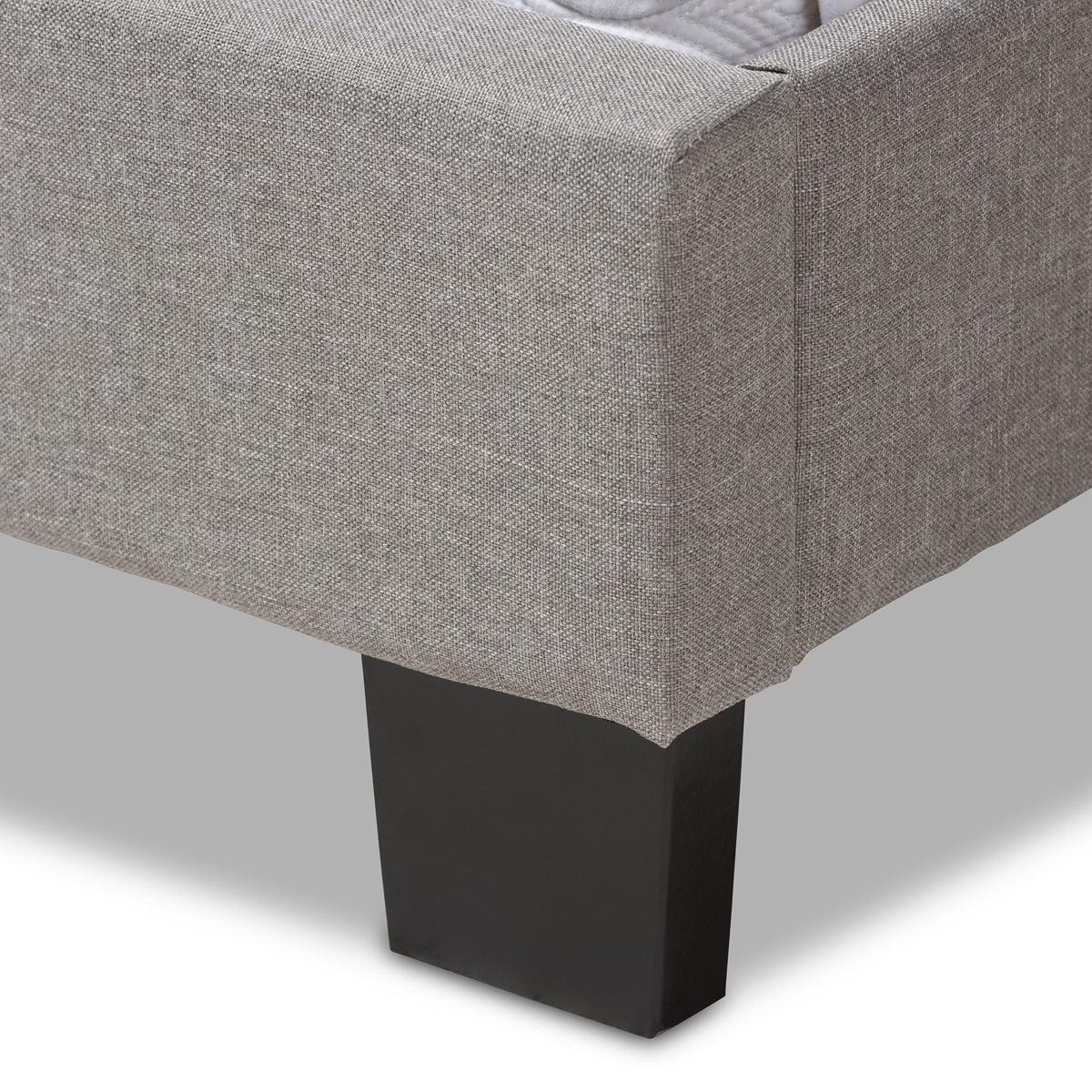 Baxton Studio Cassandra Modern and Contemporary Light Grey Fabric Upholstered Full Size Bed Baxton Studio-Full Bed-Minimal And Modern - 6