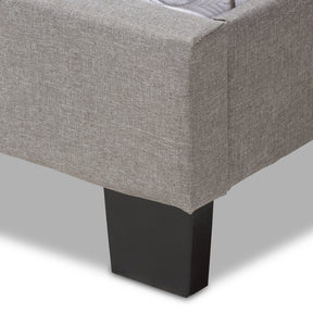 Baxton Studio Cassandra Modern and Contemporary Light Grey Fabric Upholstered King Size Bed Baxton Studio-King Bed-Minimal And Modern - 6