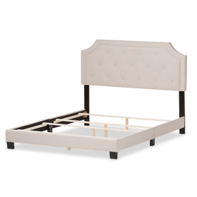 Baxton Studio Willis Modern and Contemporary Light Beige Fabric Upholstered Full Size Bed Baxton Studio-Full Bed-Minimal And Modern - 4