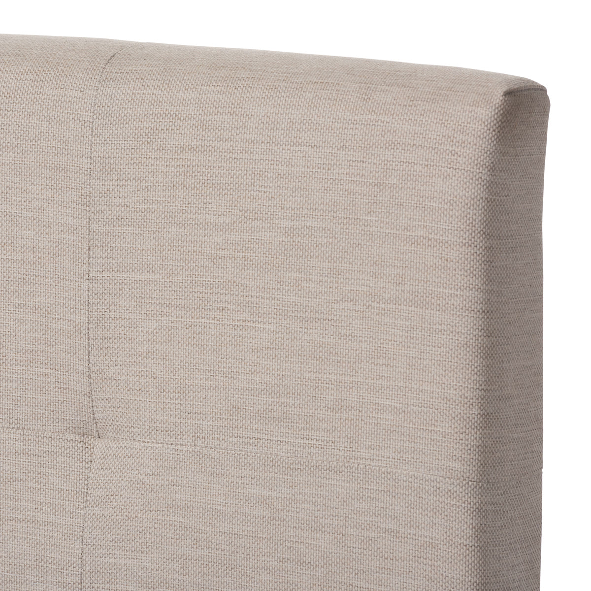 Baxton Studio Brookfield Modern and Contemporary Beige Fabric Upholstered Grid-tufting Full Size Bed Baxton Studio-Full Bed-Minimal And Modern - 4
