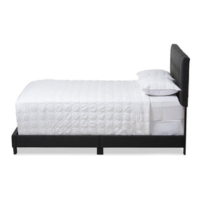 Baxton Studio Brookfield Modern and Contemporary Charcoal Grey Fabric Full Size Bed Baxton Studio-Full Bed-Minimal And Modern - 3